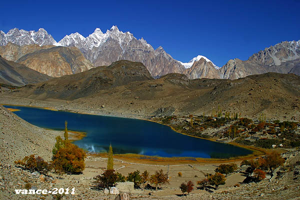 BORIT LAKE IN UPPER HUNZA PAKISTAN