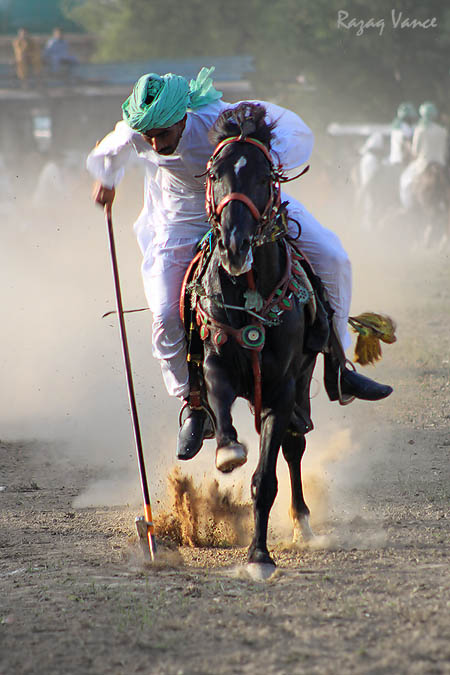 GREAT GAME OF HORSE MEN OF PUNJAB IN A VILLAGE FAIR