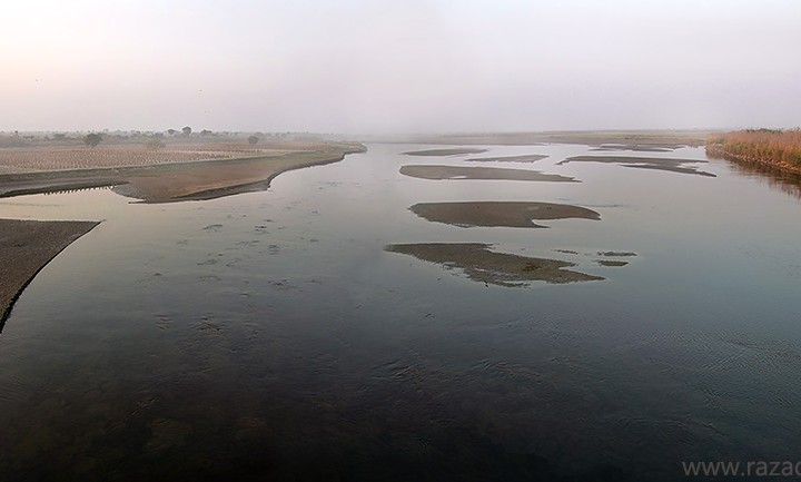 Panoramic Beauty Of River Ravi In A Winter Evening