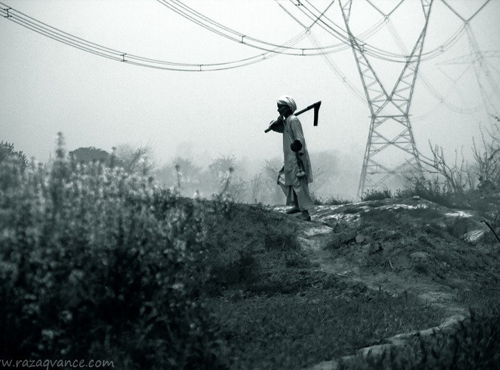 Composing A Picture Using Modern Installations As Frame
