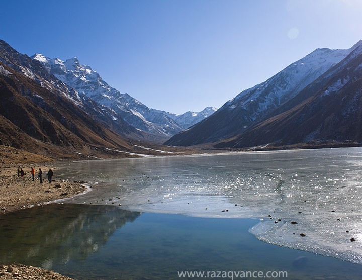 Winter Landscape And frozen Beauty Of Lake Saiful Maluke
