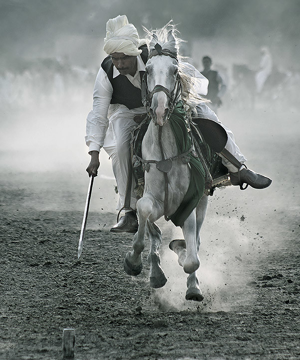 Horse And Horseman On The Target