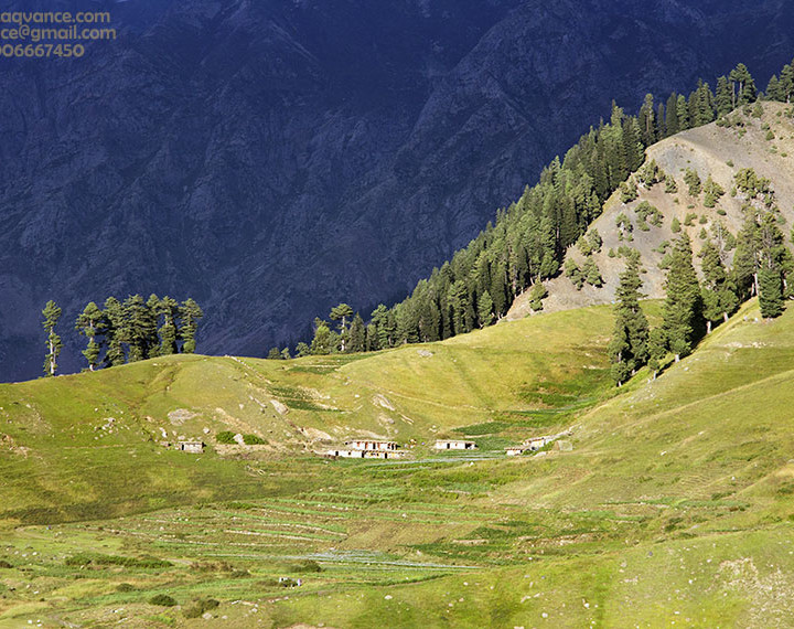 MORNING LIGHT ON THE MOUNTAIN RIDGE IN NARAN VALLEY PAKISTAN