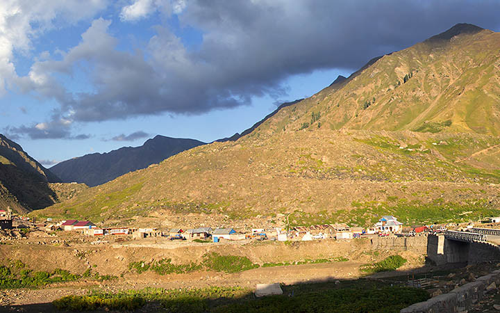 EVENING LIGHT ON THE MOUNTAINS IN BATAKUNDI NARAN VALLEY PAKISTAN
