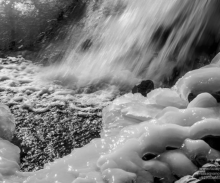 Marvelous Beauty Of Frozen Waterfall In Naran Valley Pakistan